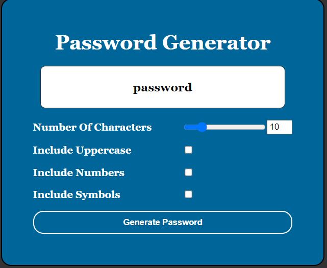 Passowrd Generator Project